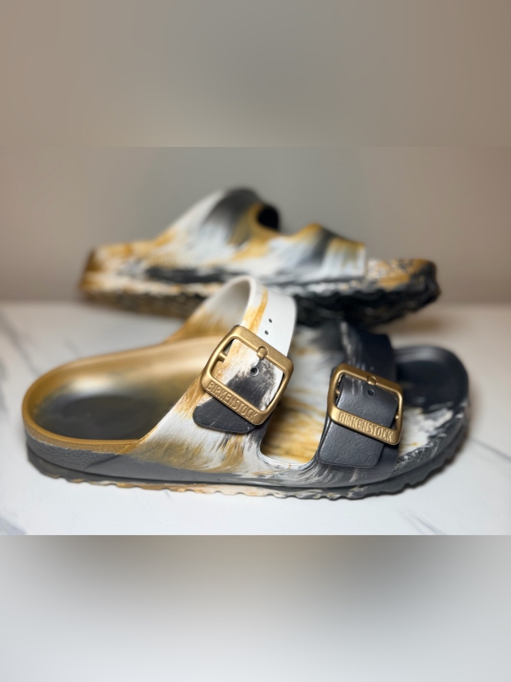 Birkenstock Arizona Metallic Sandals